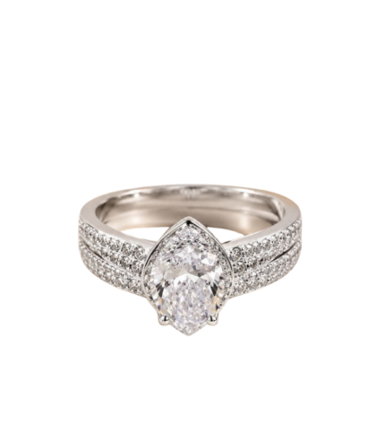 Diamond Cut 2-Part Finger Ring